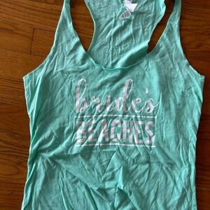 Brides beaches tank top size medium teal bachelorette Bella Canvas